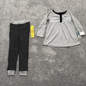 Calvin Klein Sleepwear Set Girls 4/5 Cozy Warm Chic Minimalist Loungewear Polka